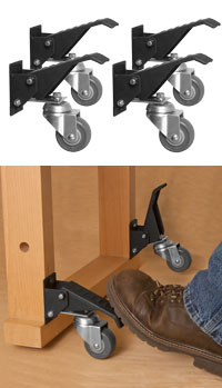 woodworking bench on casters